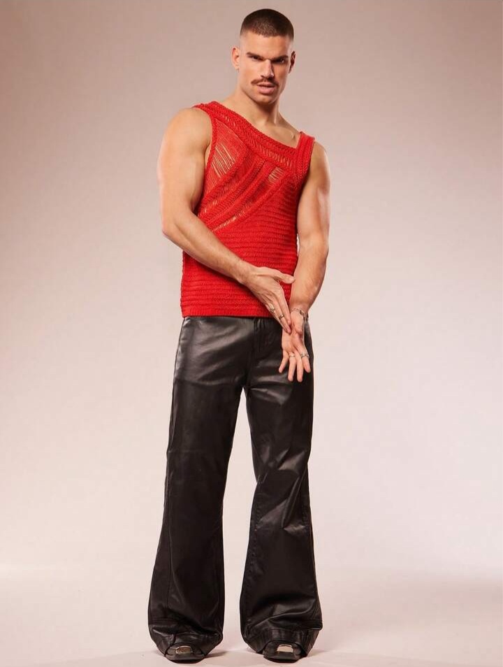 Men's Solid Color Sleeveless Knit Casual Summer Tank Top